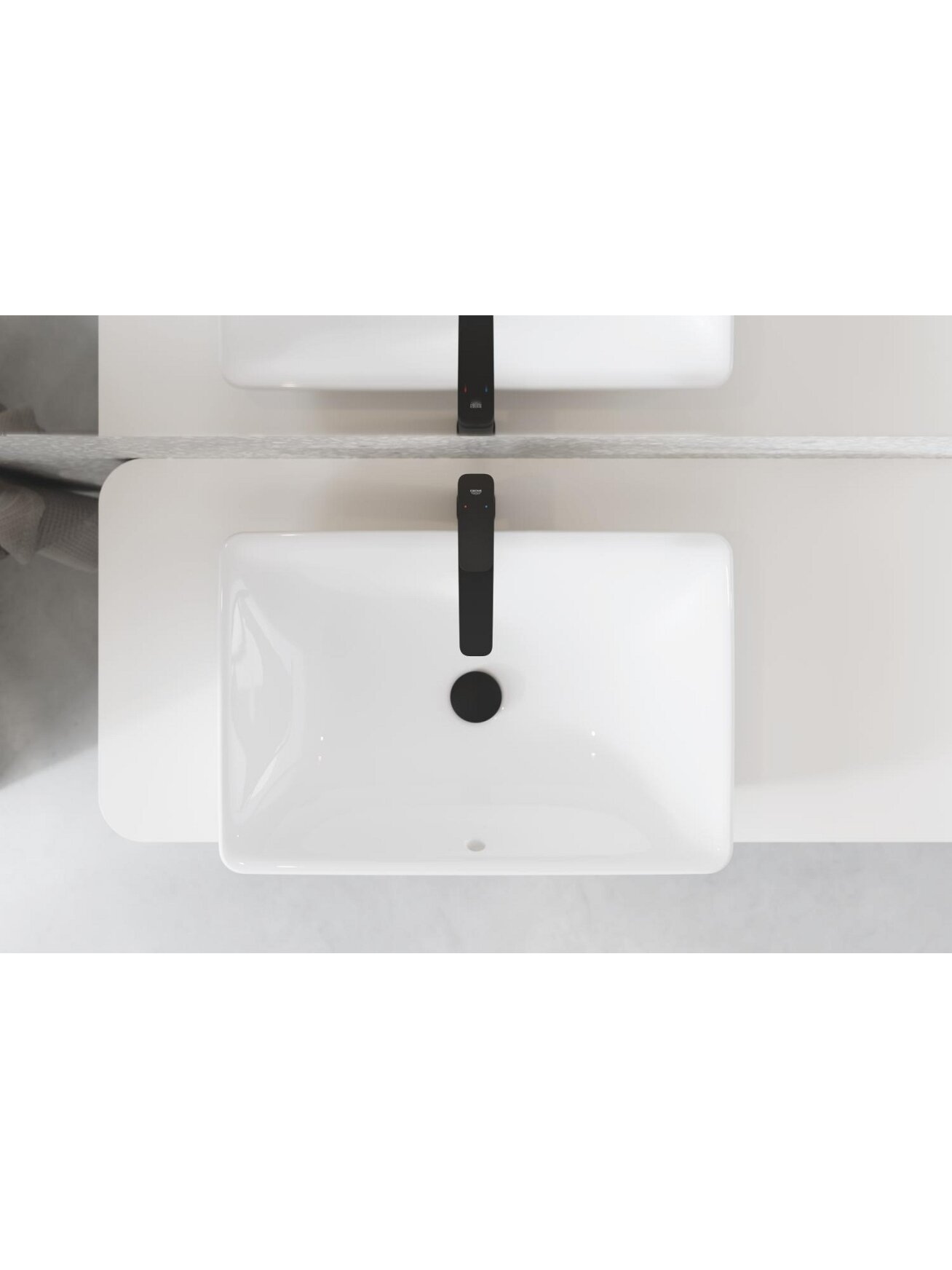 Praustuvo maišytuvas Grohe Cubeo, 1/2", XL dydžio, matinė juoda sp. 5