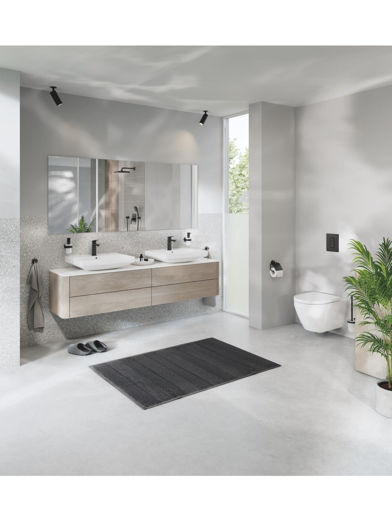 Praustuvo maišytuvas Grohe Cubeo ES, 1/2", M dydžio, su PushOp d.v.matinė juoda sp. 4 Praustuvo maišytuvas Grohe Cubeo ES, 1/2", M dydžio, su PushOp d.v.matinė juoda sp. 4