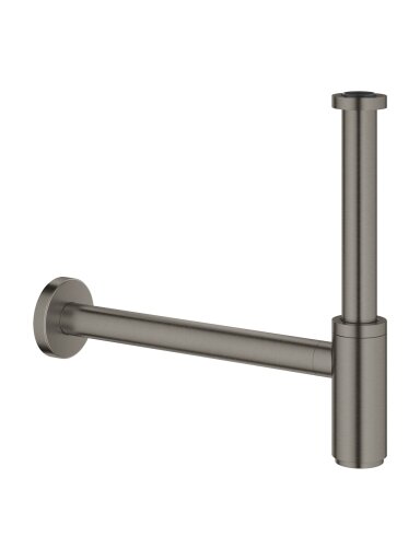 Praustuvo sifonas 1 1/4",  brushed hard graphite