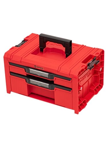 QBRICK PRO įrankių dėžė su 2 stalčiais 2.0 EXPERT RED