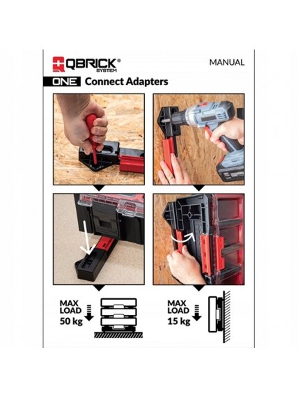 QBRICK SYSTEM ONE jungiamieji adapteriai 1 QBRICK SYSTEM ONE jungiamieji adapteriai 1
