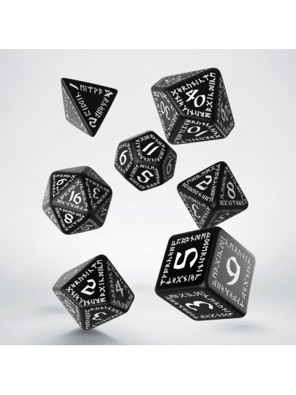 Runic kauliukų rinkinys juodos ir baltos sp 1