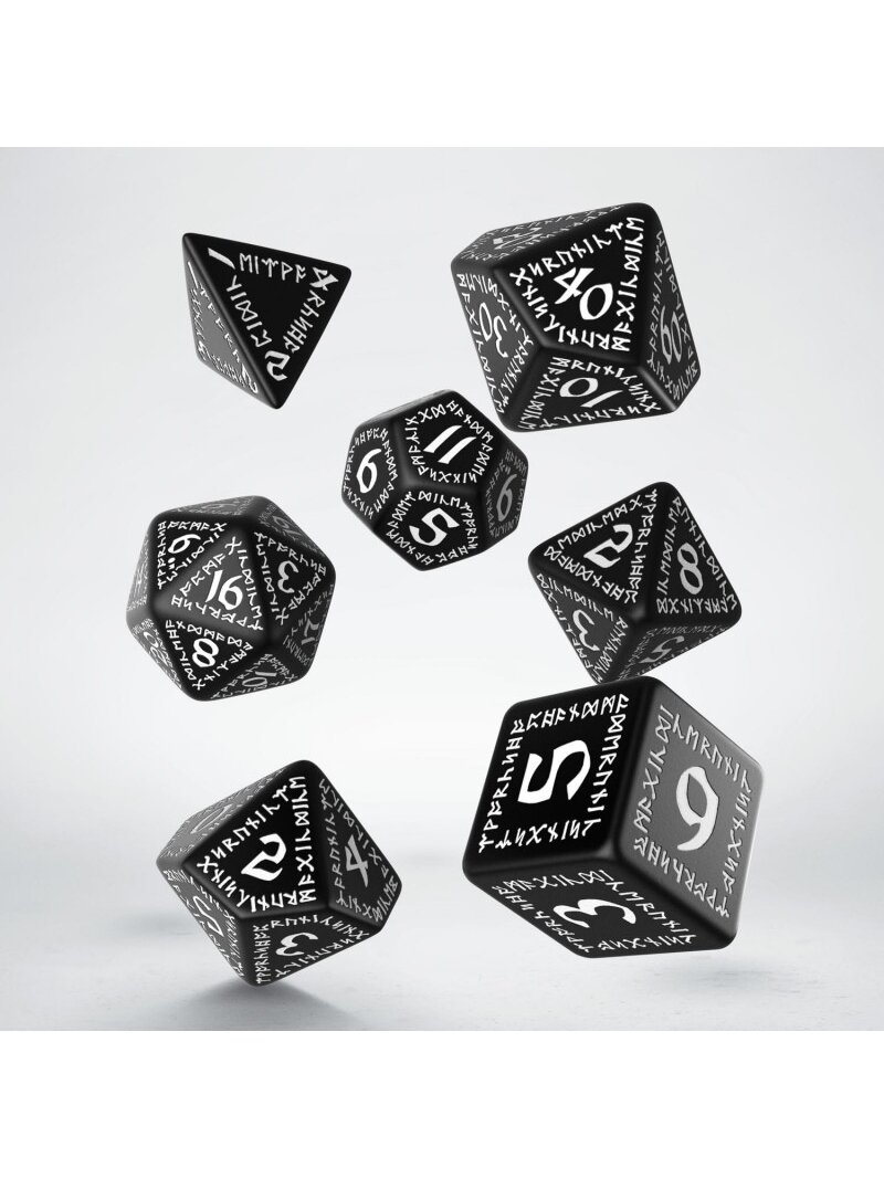 Runic kauliukų rinkinys juodos ir baltos sp 1 Runic kauliukų rinkinys juodos ir baltos sp 1