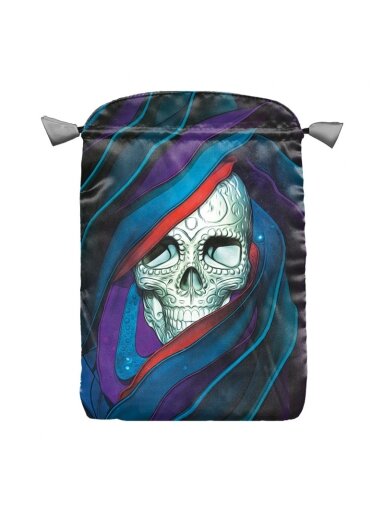 Santa Muerte Skull satininis maišelis kortoms Lo Scarabeo