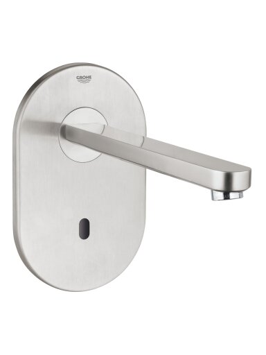 Sensorinis maišytuvas praustuvui Eurosmart Cosmopolitan E iš sienos, snapo L-232mm, SuperSteel