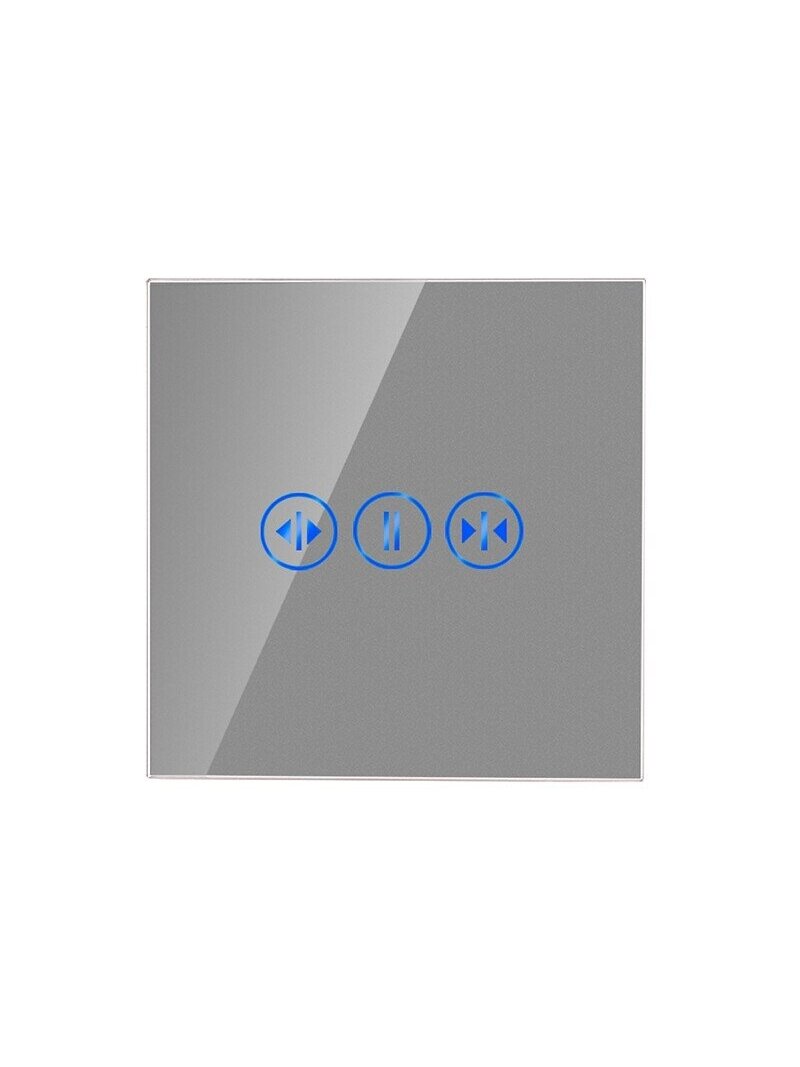 Sensorinis užuolaidų ir žaliuzių jungiklio dangtelis Feelspot, pilkas, 86x86mm Sensorinis užuolaidų ir žaliuzių jungiklio dangtelis Feelspot, pilkas, 86x86mm