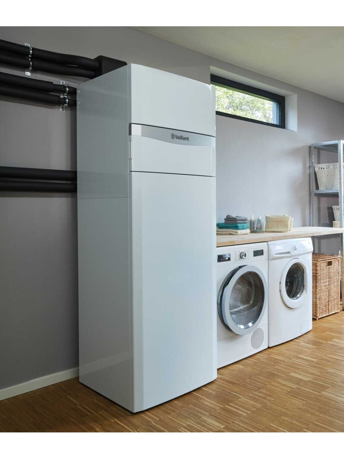 Šilumos siurblys oras/vanduo aroTHERM VWL 35/6 A (monoblokas) + VIH QW 190/6 E (190L), R290, 230V 2