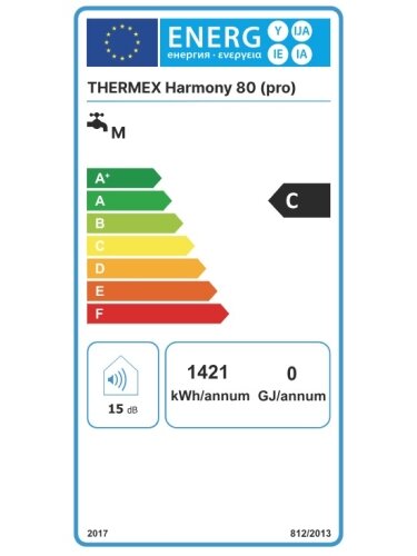 Šildytuvas vandens PRO 80L Harmony Thermex su sausu kaitinimo elementu 1