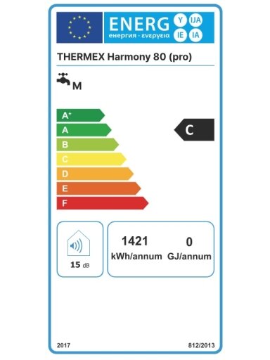 Šildytuvas vandens PRO 80L Harmony Thermex su sausu kaitinimo elementu Šildytuvas vandens PRO 80L Harmony Thermex su sausu kaitinimo elementu