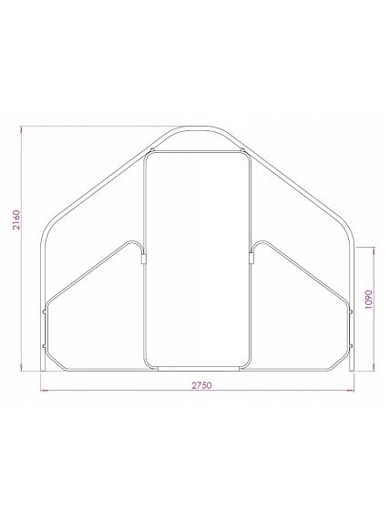 Šiltnamis GREEN Classic PLIUS 2.75x10 polikarbonatinis rėmas 20x40 arkos kas 0,67m 1