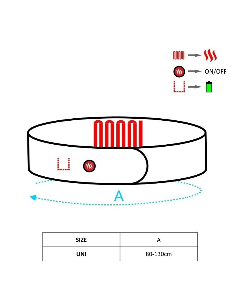 Šildantis universalus diržas su USB Glovii GB1U 6 Šildantis universalus diržas su USB Glovii GB1U 6