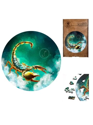 Skorpionas (Zodiakai) Dėlionė Iš Medžio (200 detalių) Fantasy Puzzles