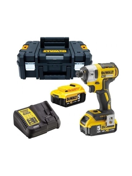 Smūginis suktuvas DeWalt DCF887P2-QW; 18V 2x5,0Ah 1