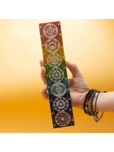Soapstone Seven Chakra smilkalų laikiklis