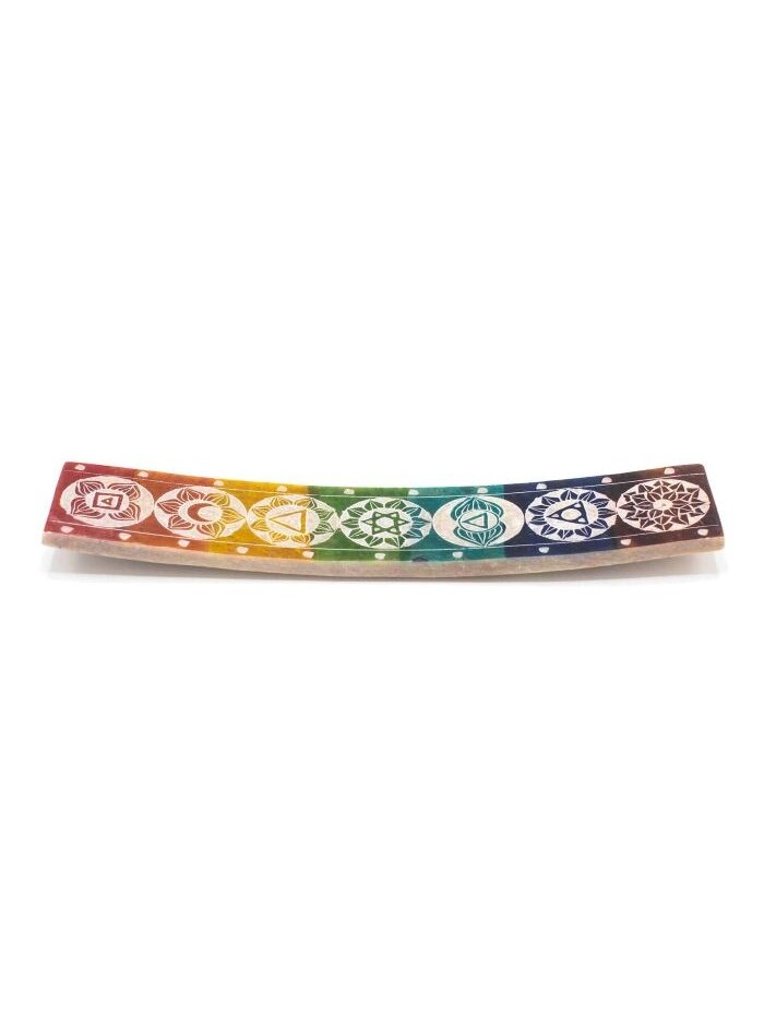 Soapstone Seven Chakra smilkalų laikiklis