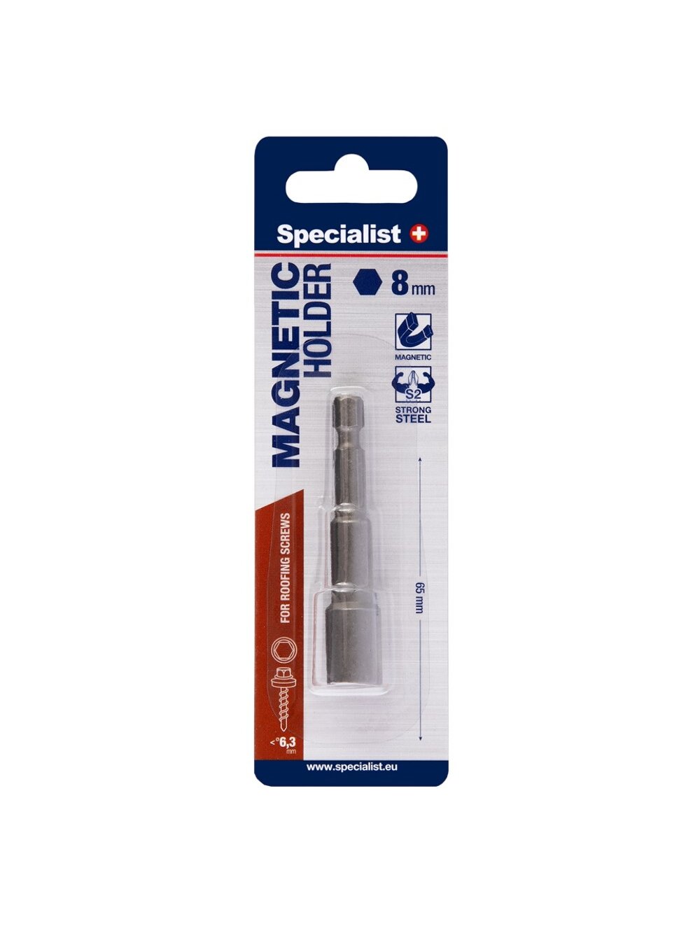 SPECIALIST+ magnetinė galvutė, 8x65 mm SPECIALIST+ magnetinė galvutė, 8x65 mm