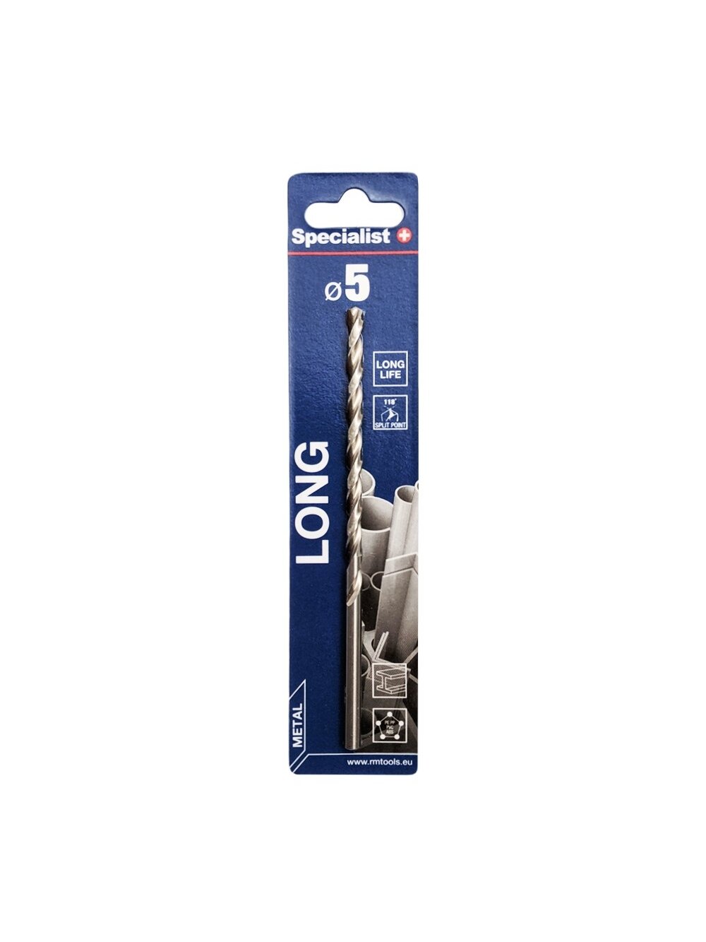 SPECIALIST+ metalo grąžtas LONG DIN340, 5 x 90 mm