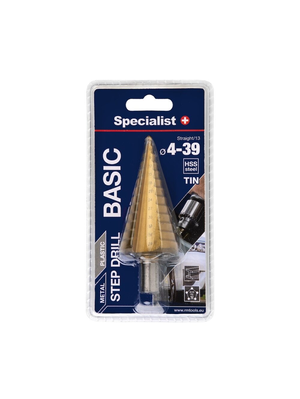 SPECIALIST+ žingsninis grąžtas BASIC, ⌀4-39 2