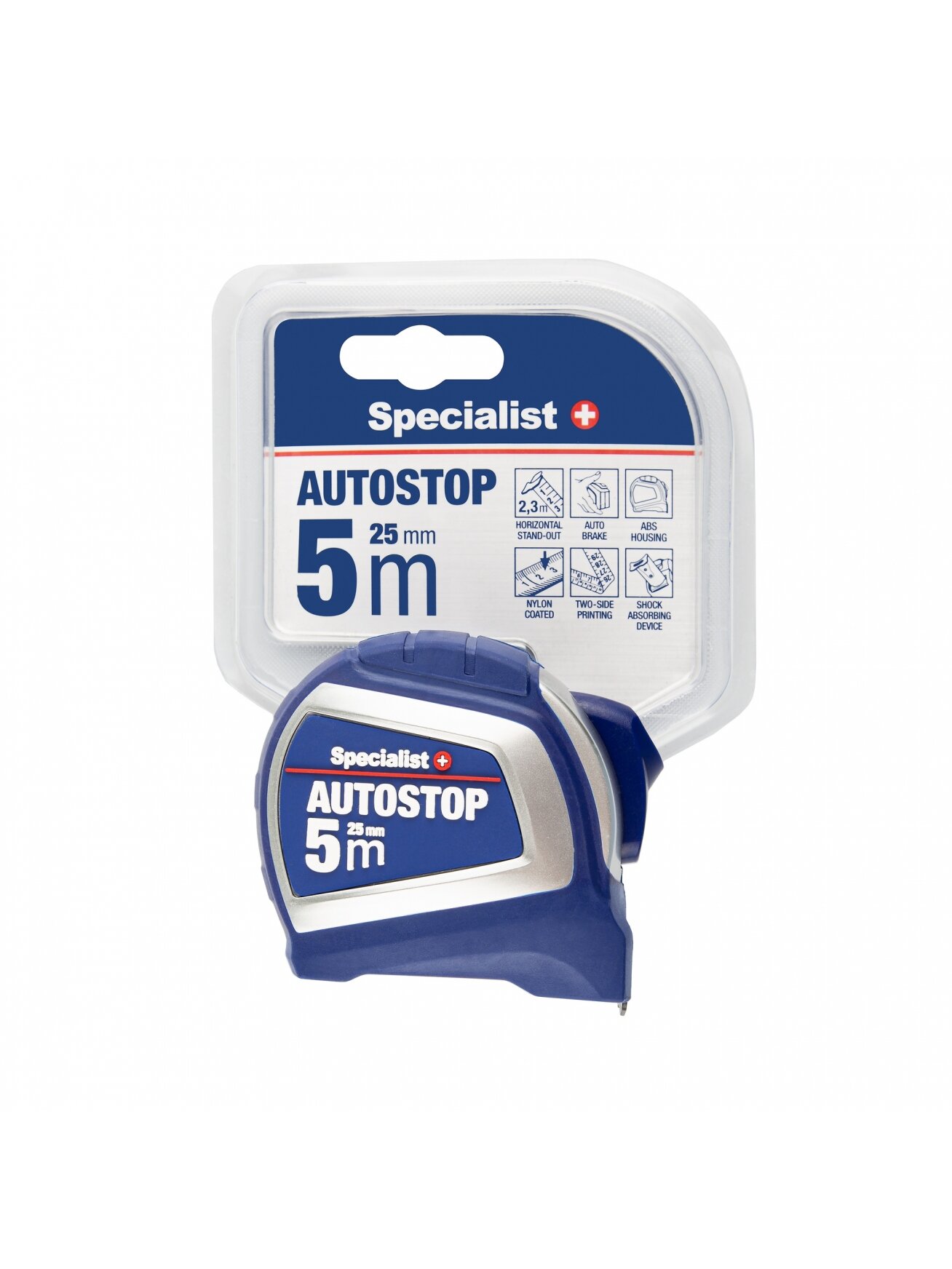 SPECIALIST+ ruletė AUTOSTOP 5 m, 25 mm 5 SPECIALIST+ ruletė AUTOSTOP 5 m, 25 mm 5