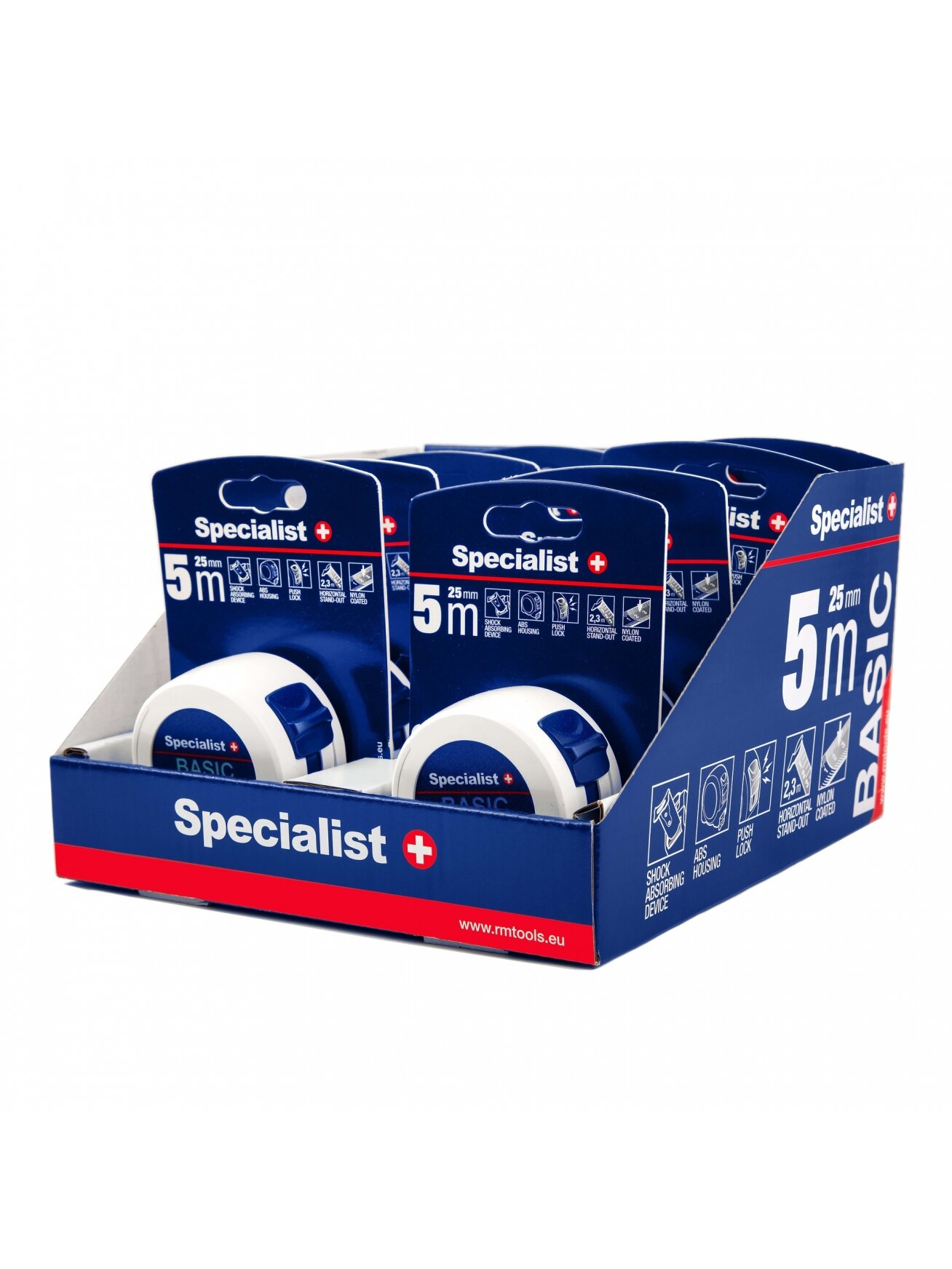 SPECIALIST+ ruletė BASIC 5 m, 25 mm 4 SPECIALIST+ ruletė BASIC 5 m, 25 mm 4