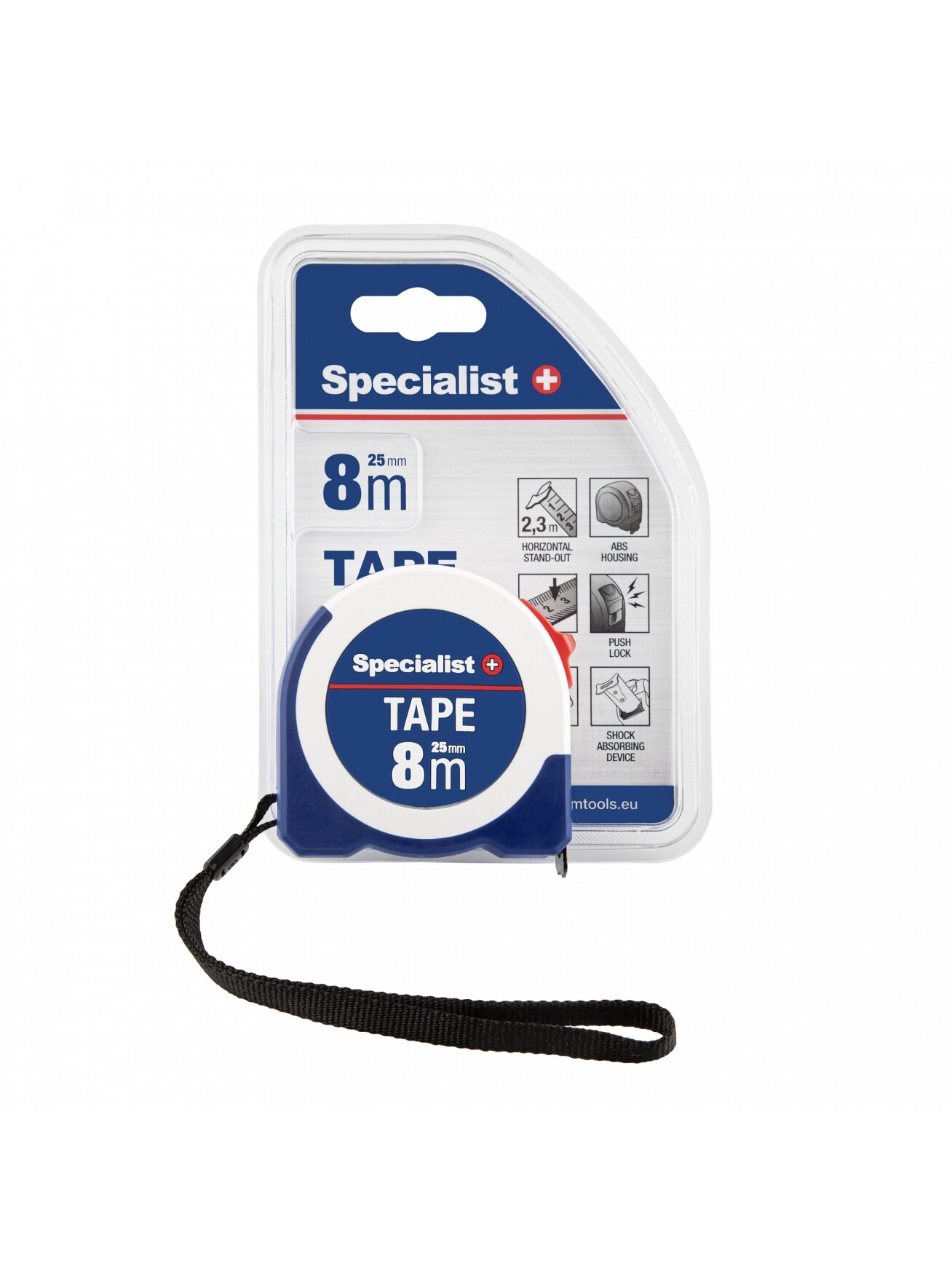 SPECIALIST+ ruletė TAPE 8 m, 25 mm 1 SPECIALIST+ ruletė TAPE 8 m, 25 mm 1