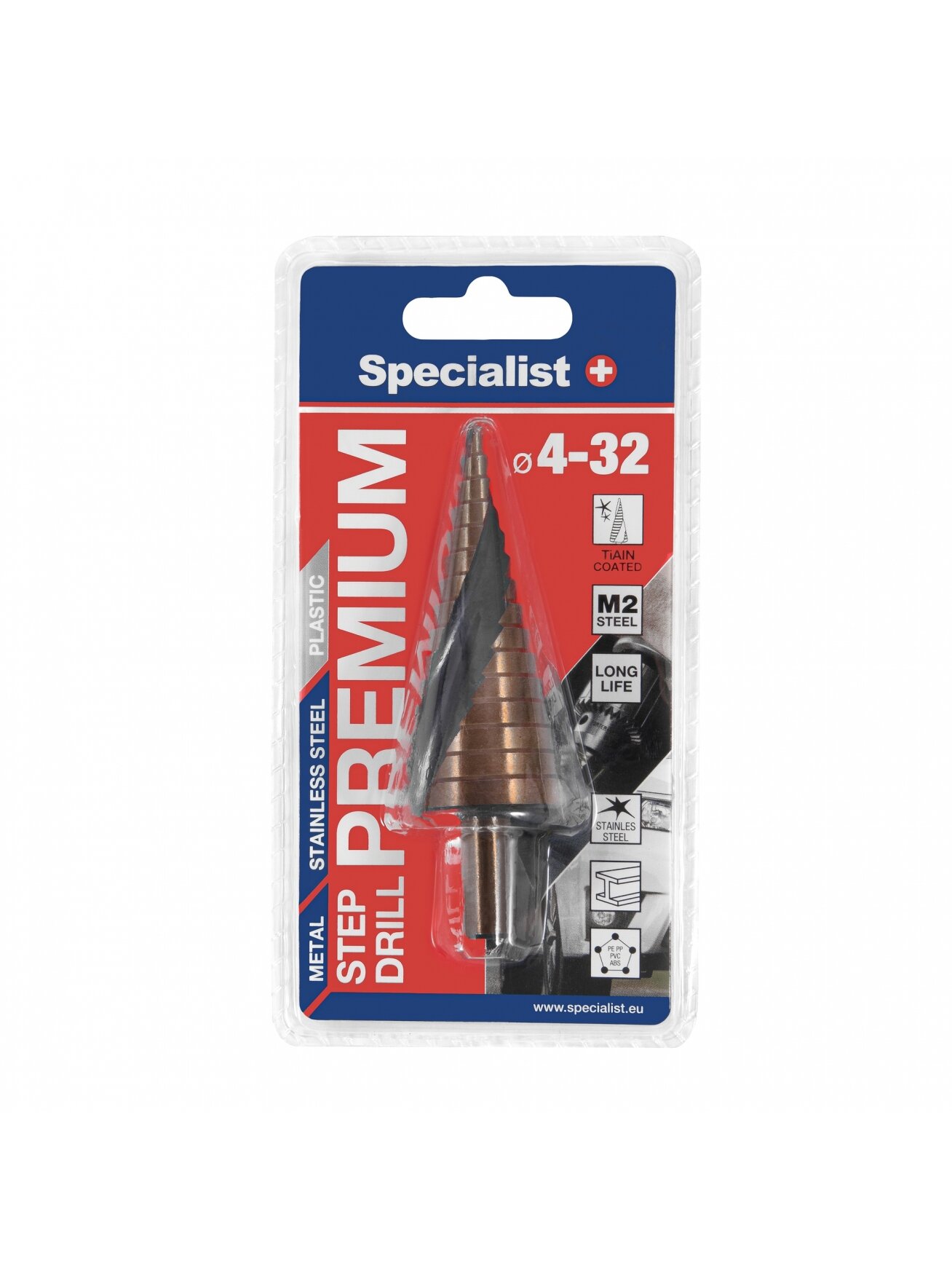 SPECIALIST+ žingsninis grąžtas PREMIUM, ⌀4-32 3 SPECIALIST+ žingsninis grąžtas PREMIUM, ⌀4-32 3
