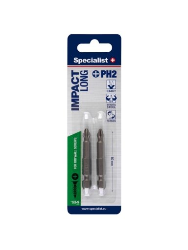 SPECIALIST+ antgalis PH2, 50 mm, 2 vnt.