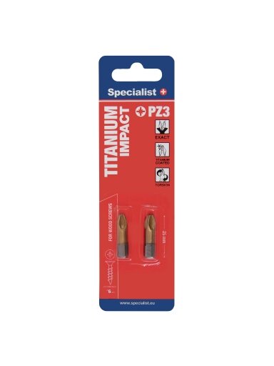 SPECIALIST+ antgalis TITANIUM PZ3, 25 mm, 2 vnt.