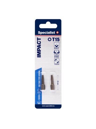 SPECIALIST+ atsuktuvo antgalis T15 2 vnt.