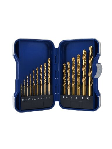 SPECIALIST+ grąžtų rinkinys TITANIUM, 1.5-10 mm, 15 vnt.