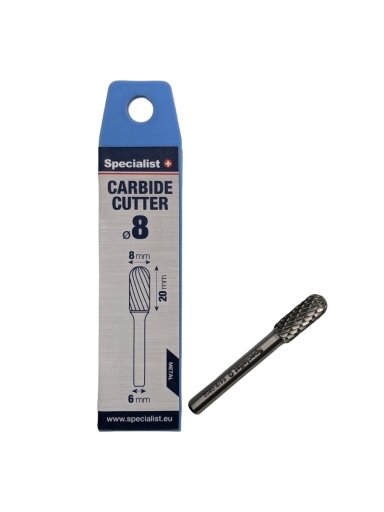 SPECIALIST+ kietmetalio freza WRC, 8x20x6 mm