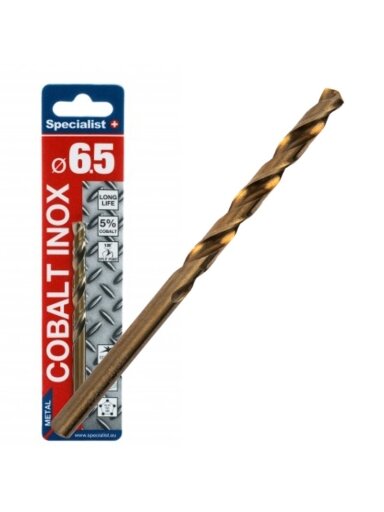 SPECIALIST+ metalo grąžtas COBALT, 6.5 mm