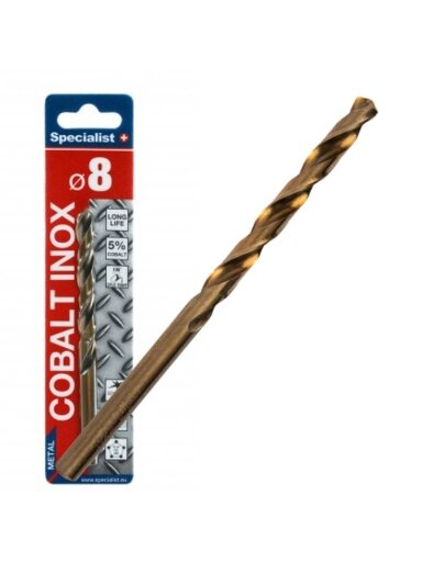 SPECIALIST+ metalo grąžtas COBALT, 8 mm