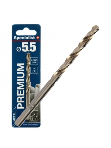 SPECIALIST+ metalo grąžtas PREMIUM, 5.5 mm