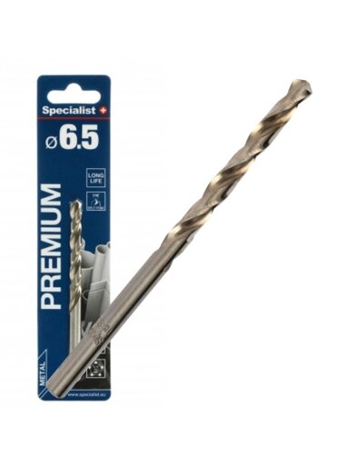 SPECIALIST+ metalo grąžtas PREMIUM, 6.5 mm