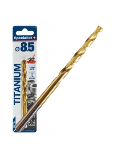 SPECIALIST+ metalo grąžtas TITAN, 8.5 mm