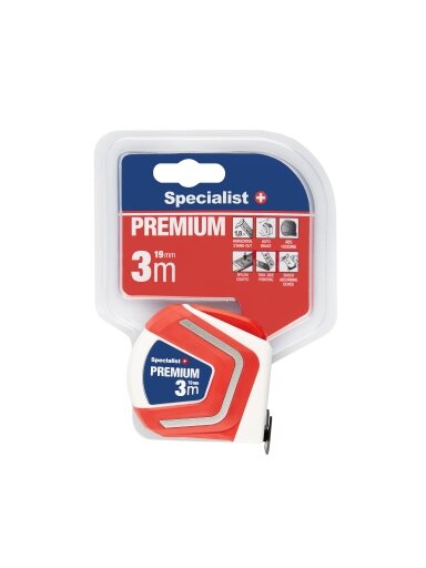 SPECIALIST+ ruletė PREMIUM 3 m, 19 mm