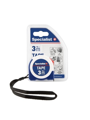 SPECIALIST+ ruletė TAPE 3 m, 16 mm