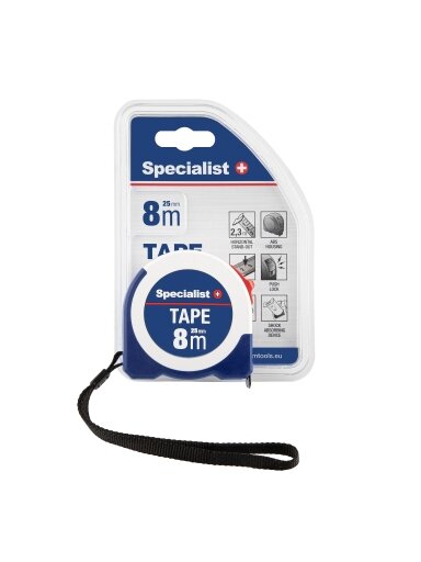 SPECIALIST+ ruletė TAPE 8 m, 25 mm