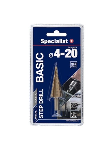SPECIALIST+ žingsninis grąžtas BASIC, ⌀4-20