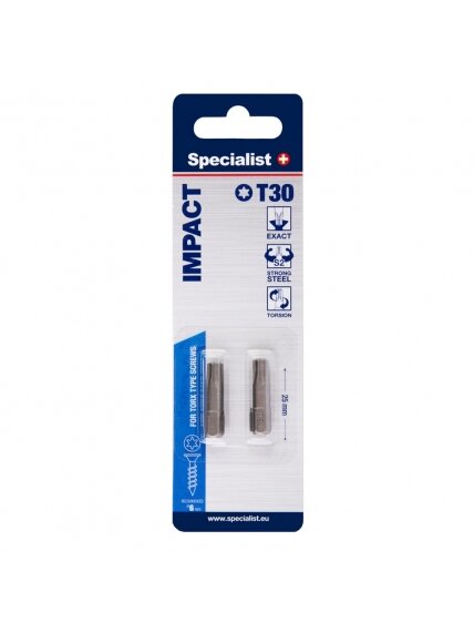 SPECIALIST+ atsuktuvo antgalis T30, 2 vnt. SPECIALIST+ atsuktuvo antgalis T30, 2 vnt.
