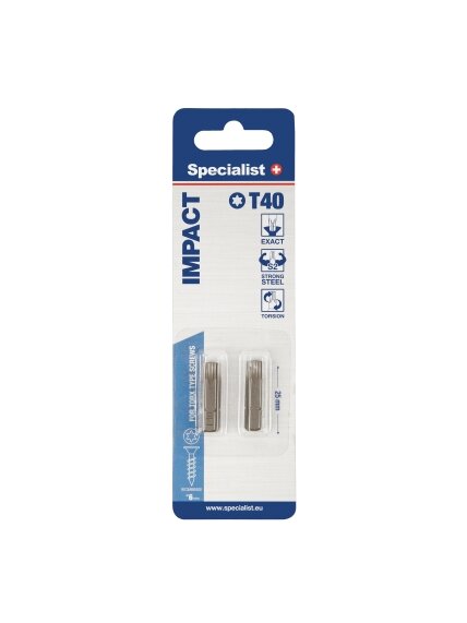 SPECIALIST+ atsuktuvo antgalis T40, 2 vnt. SPECIALIST+ atsuktuvo antgalis T40, 2 vnt.