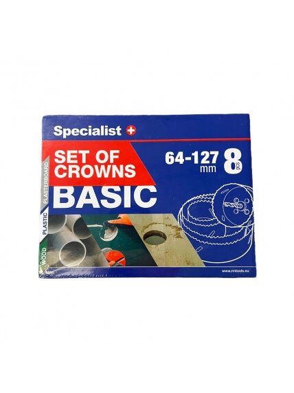 SPECIALIST+ gręžimo karūnų rinkinys, 8 vnt.