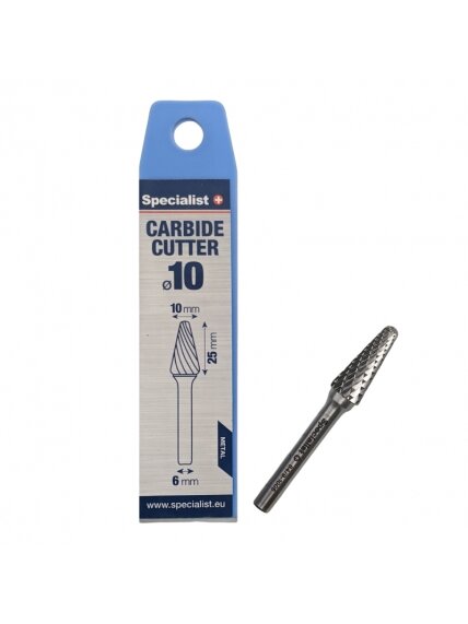 SPECIALIST+ kietmetalio freza KEL, 10x25x6 mm