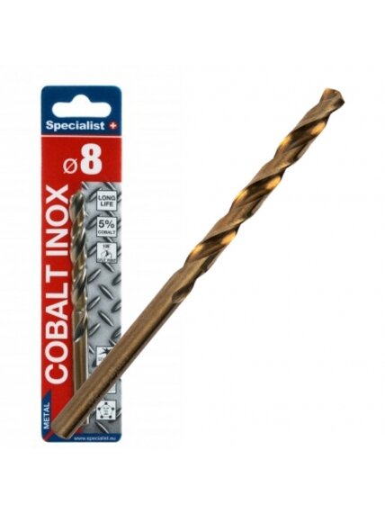 SPECIALIST+ metalo grąžtas COBALT, 8 mm SPECIALIST+ metalo grąžtas COBALT, 8 mm