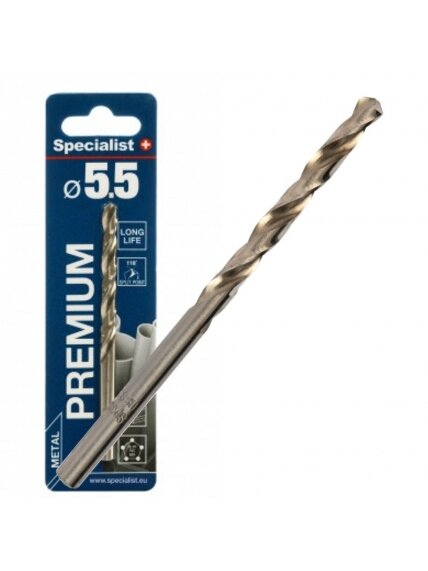 SPECIALIST+ metalo grąžtas PREMIUM, 5.5 mm