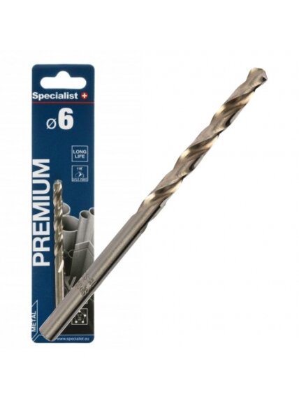 SPECIALIST+ metalo grąžtas PREMIUM, 6 mm