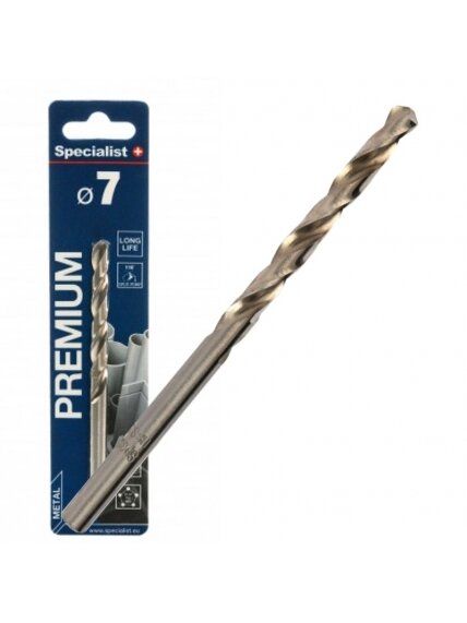 SPECIALIST+ metalo grąžtas PREMIUM, 7 mm