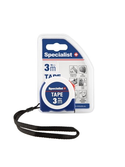 SPECIALIST+ ruletė TAPE 3 m, 16 mm 6 SPECIALIST+ ruletė TAPE 3 m, 16 mm 6