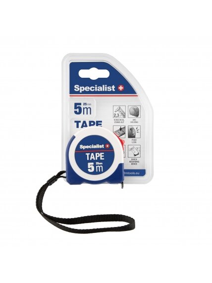 SPECIALIST+ ruletė TAPE 5 m, 25 mm 1 SPECIALIST+ ruletė TAPE 5 m, 25 mm 1